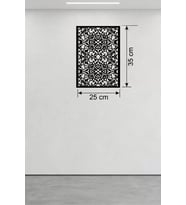 Floral Mandala Tasarım Ahşap Duvar Tablosu - 25X35 Cm Kesim Dekoratif Pano