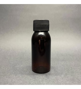 50 cc Amber Sert Pet Şişe  - Siyah Plastik Kapaklı- 50ml Kahverengi Pet Şişe- x 10 Adet