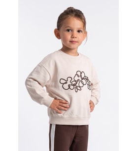 Cichlid Kız Çocuk Sweatshirt Bej