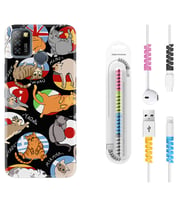 INFINIX Smart 4 5 6 Zero 8 S5 Pro Kılıf Kablo Koruma Spiral Silikon Miyavlamalar 1793