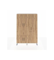 Arges Dolap 7 Raflı 5 Kapaklı Tek Askılı 132x30x195 Aytaşı-Çam/Aytaşı