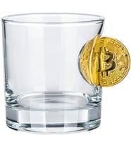 Bitcoin Madeni Para Hediyelik Özel Viski Bardağı 300cc