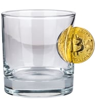 Bitcoin Madeni Para Hediyelik Özel Viski Bardağı 300cc