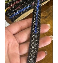 EN 1 CM RENKLİ DESENLİ TRİKO ŞERİT DİKİŞ GİYİM AKSESUARI 1 METRE