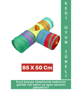 Premium Kedi Köpek Eğlenceli Oyuncak Sağlıklı Kokusuz Bağımsız Oyun Evcil Hayvan Tüneli 85 X 50 Cm