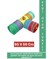 Premium Kedi Köpek Eğlenceli Oyuncak Sağlıklı Kokusuz Bağımsız Oyun Evcil Hayvan Tüneli 85 X 50 Cm