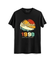 Vintage 1990 Retro Siyah Tshirt