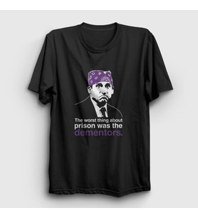 Presmono Unisex Siyah Prison Mike Michael Scott The Office T-Shirt 345911tt