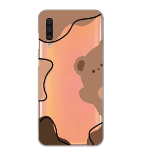 Samsung Galaxy A50 - A30S Uyumlu Ayıcık Tasarımlı Şeffaf Telefon Kılıfı