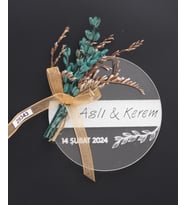 50 Adet 7cm Pleksi Magnet İsimli Söz Nişan Düğün Hediyesi Mod.3 (Karışık)