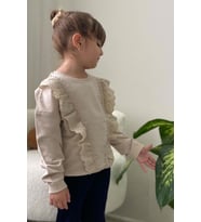 Breeze Kız Çocuk Sweatshirt Güpürlü 1.5-5 Yaş, Bej