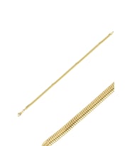 14 Ayar Altın Balık Sırtı Zincir Bileklik 2 mm (Sarı)
