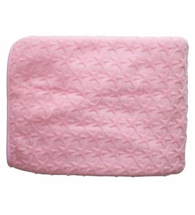 Pembe Yıldız Kabartmalı Kalın Peluş Battaniye 100*120 cm