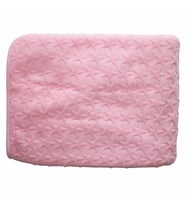Pembe Yıldız Kabartmalı Kalın Peluş Battaniye 100*120 cm