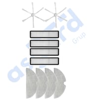 Dreame D9,D9 Max,L10 Pro,D9 Pro Uyumlu 2 Yan Fırça 4 Filtre 4 Mop PKT-iasgf0000162