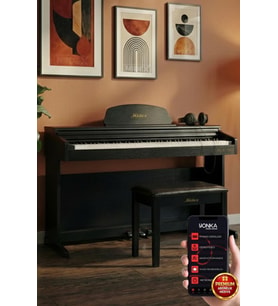 Midex PLX-190BK Siyah Dijital Piyano 88 Tuşlu Hammer Action ve Tuş Hassasiyeti