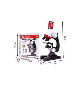 YENİLZD Eğitici Microskop Kiti Zoom Led Işıklı 100X 400X 1200X