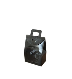 Kına Ve Çerez Çantası Pencereli Karton 7.5X11X4 (20 Adet)  Siyah