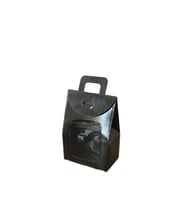 Kına Ve Çerez Çantası Pencereli Karton 7.5X11X4 (20 Adet)  Siyah