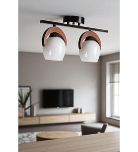 HELENA 2 Lİ SIRALI BEYAZ CAMLI PLAFONYER AVİZE