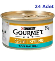 Gourmet Gold Kıyılmış Ton Balıklı Konserve Kedi Maması 85 Gr (24 Adet)