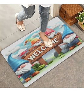 Valerine Life Sevimli Cüceler Welcome Kapı Önü Paspası 45x70cm