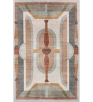 Eliana Home Baskılı, Yıkanabilir Kaymaz Taban Salon Halısı LNA1147 100x150 cm (Yeşil)