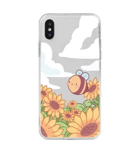Iphone XS MAX Uyumlu Sevimli Arı Tasarımlı Şeffaf Telefon Kılıfı