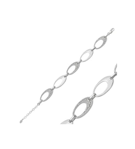 Gümüş Taşlı Oval Kadın Bileklik CSR2181552