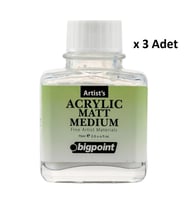 Bigpoint Akrilik Boya Mat Medyum 75 ml x 3 Adet