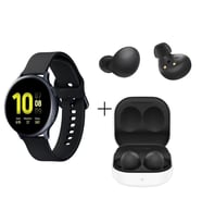 TWS Watch Active 2 44mm Aluminyum Mat Siyah ve  Buds 2 Siyah İthalatçı Garantili