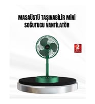 Mey İthalat® Şarjlı Mini Fan Katlanabilir 3 Hız Ayarlı Taşınabilir Tasarımlı