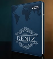 BK Gift Kişiye Özel İsimli Termo Sert Kapak 2026 Lacivert Ajanda -12, Öğretmenler Günü Hediyesi, Yeni İş Hediyesi