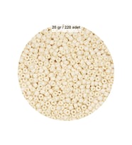 Beyaz Renk 4 mm Yaklaşık 220 adet/20 gram Cam Boncuk Oya Yazma Bileklik ve Kolye