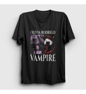 Presmono Unisex Siyah Vampire Müzik Olivia Rodrigo T-Shirt 499887tt