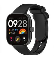 Xiaomi Redmi Watch 4 Uyumlu Purelux Soft Yumuşak Silikon Kordon (Siyah)