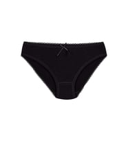 12 Adet Yıldız Bayan Modal Dantelli Bikini Külot Siyah 3901