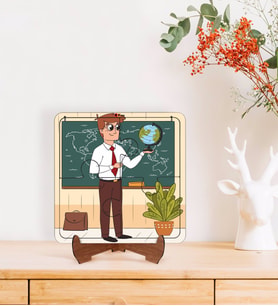 BK Toys Çocuklar İçin 2 si 1 arada Eğitici-Öğretici Ahşap 4 Parça Yapboz Puzzle Çerçeve Model 56