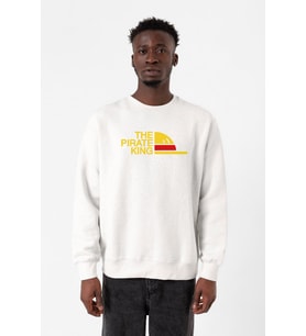 One Piece Anime Luffy The Pirate King Beyaz Erkek 2ip Sweatshirt