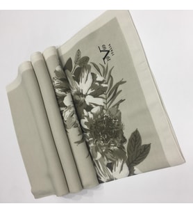 Çiçekli Desen Modal Seri Şal Eşarp Askısı ile Birlikte 75x200 cm Krem Bej-75x200