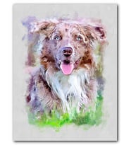Cakatablo MDF (Ahşap) Tablo Boyama Köpek Görseli