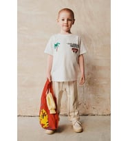 Cg Kids Jungle Çizgili Keten Kombinli Erkek Çocuk Alt Üst Takım (Turkuaz)