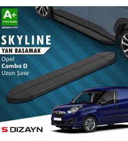 S-Dizayn Opel Combo D Uzun Şase Skyline Siyah Yan Basamak 223 Cm 2011-2015 A+ Kalite