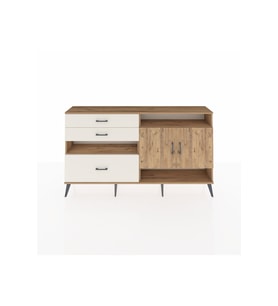 Arges Konsol 4 Raflı 3 Çekmeceli 2 Kapaklı 176x30x99 Çam-Çam/Aytaşı