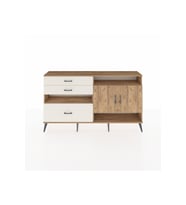 Arges Konsol 4 Raflı 3 Çekmeceli 2 Kapaklı 176x30x99 Çam-Çam/Aytaşı