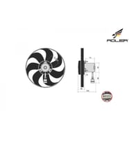 6X0959455F Fan Motoru ( Uzun Motor ) - A3-Arona-Beetle-Bora-Cordoba-Fabia-Golf-Ibiza-Lupo-Octavia-Po