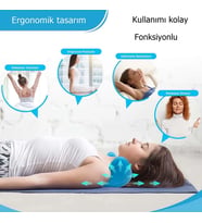 Ergonomik Boyun Masaj Yastığı – Servikal Traksiyon Destekli, Omurilik Ortopedik Yastık