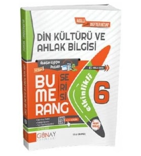 Günay Yayınları 6 Bumerang Din Kült. Ve Ahlak Bil. Etkinlikli Kitap (2022-2023) Günay Yayınları (Çok Renkli)