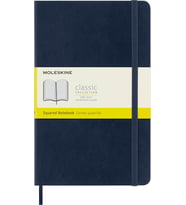 Moleskine Kareli Safir Mavi Defter L Boy Orta Boy Sert Kapak (Standart)