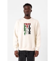 Free Palestine Ekru Erkek 2ip Sweatshirt